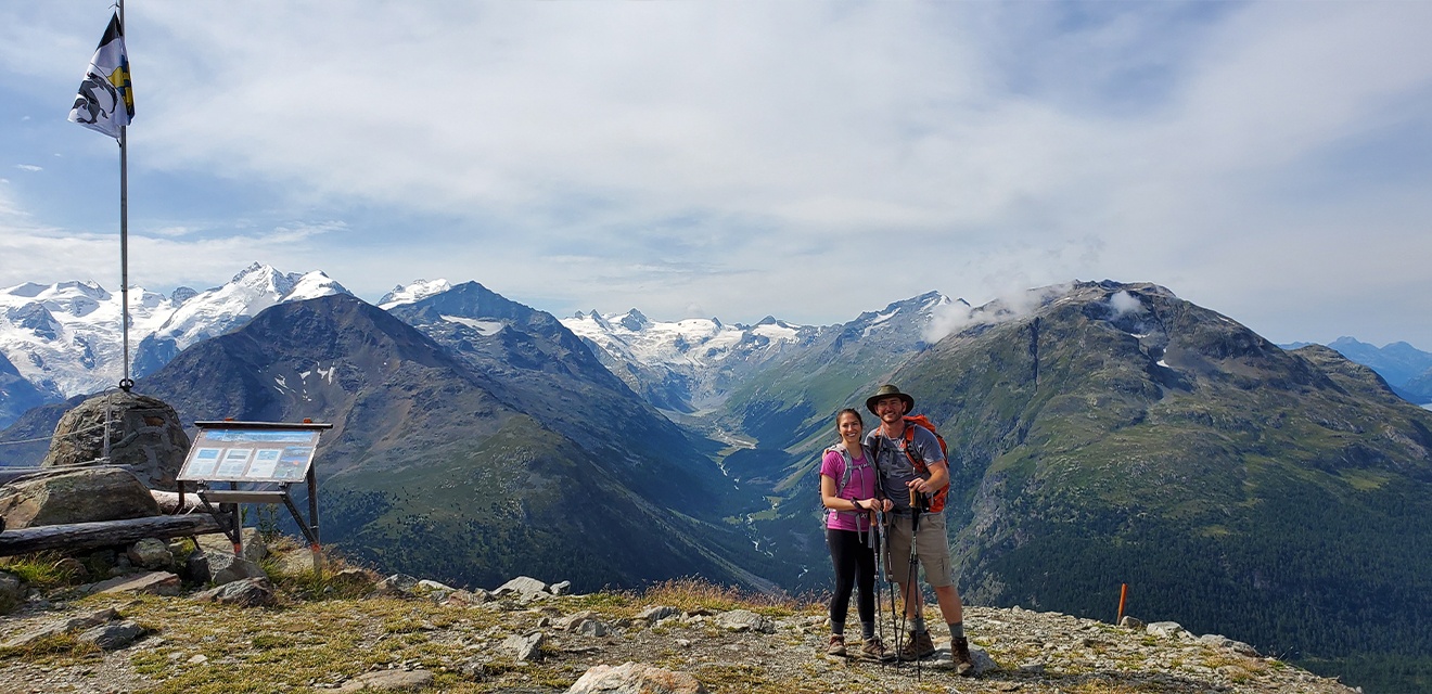 Dr. Pooler and her husband hiking