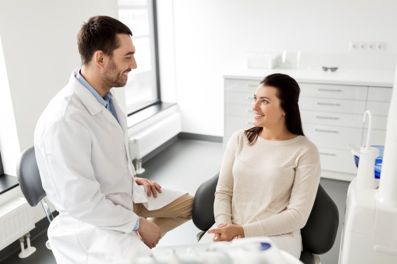 Woman at dentist